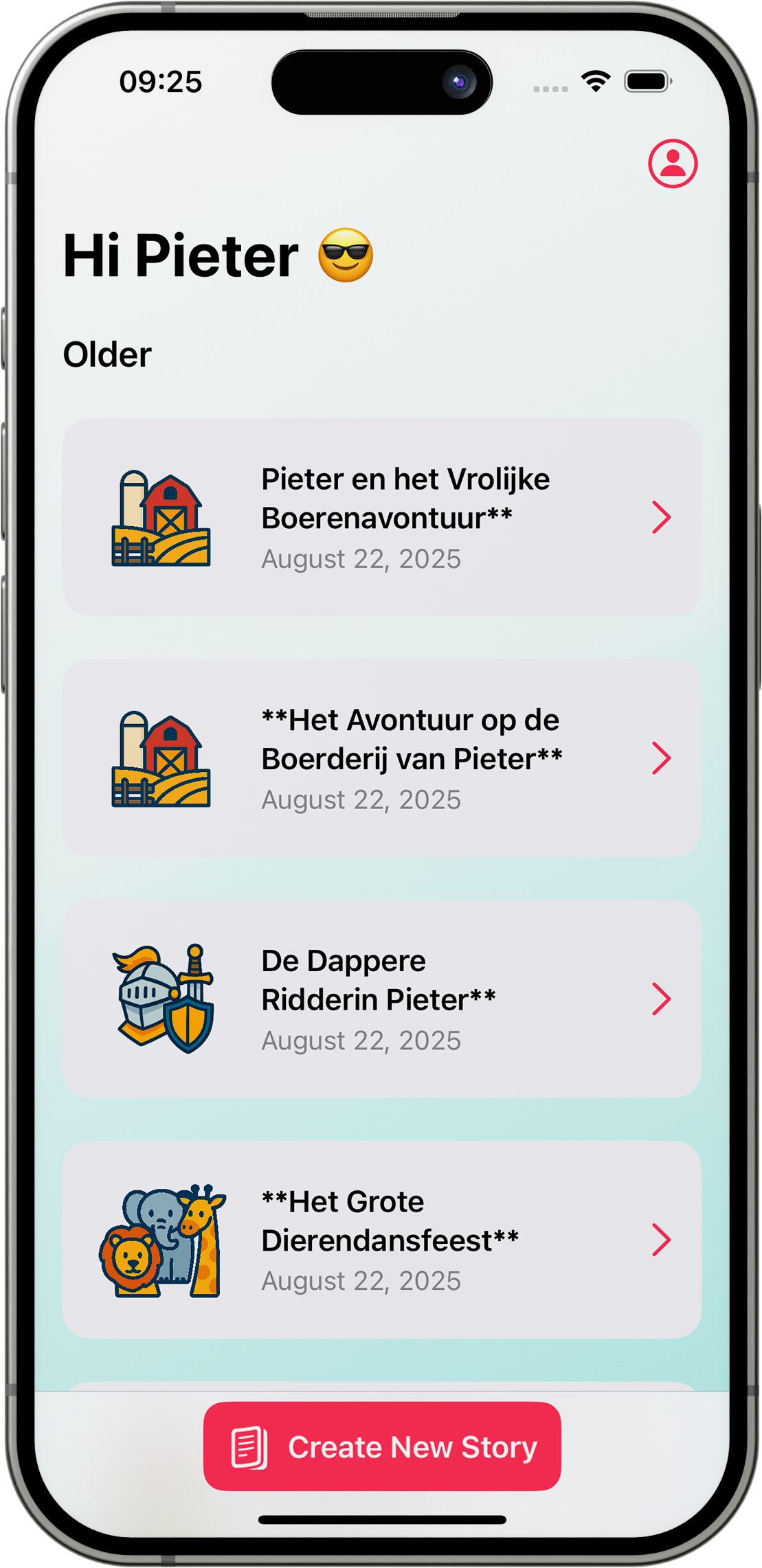 Storylabs app screenshot